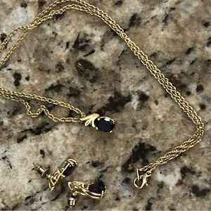 Gold and Purple Jewelry Set